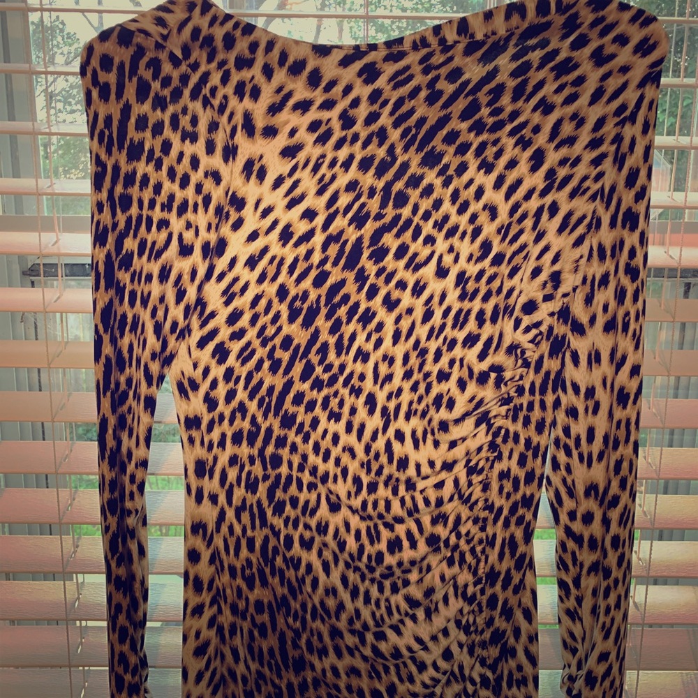CMV Leopard Ruched Dress - Picture 2 of 6